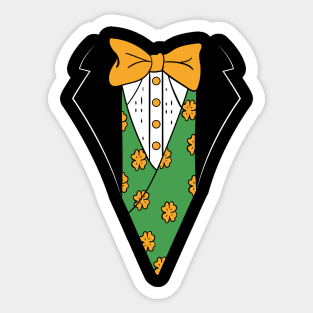 Leprechaun Chic: Shamrocks, Bowties, and Style! Sticker